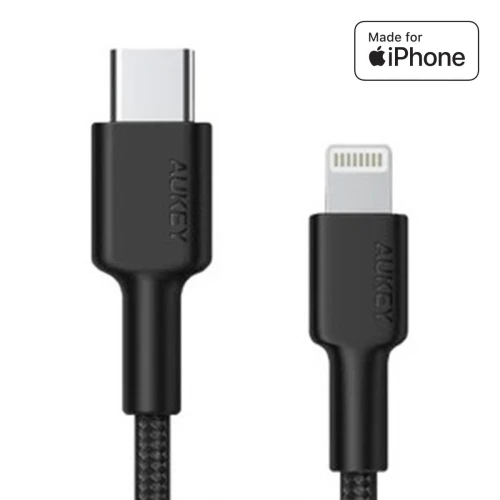 Kabel Aukey USB-C - Lightning MFI 27W 1.8m