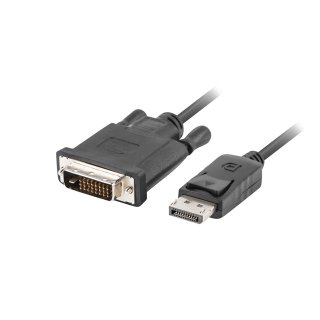 Kabel DisplayPort(m) V1.2->dvi-d(m)(24+1) 1.8m Czarny Dual Link Lanberg