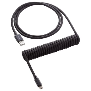 Kabel do klawiatury CableMod Classic Coiled Cable Midnight Black (USB-C do USB-A) 1.5m