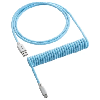 Kabel do klawiatury CableMod Classic Coiled Cable Blueberry Cheesecake (USB-C do USB-A) 1.5m