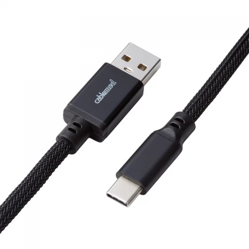 Kabel do klawiatury CableMod Pro Coiled Cable Midnight Black (USB-C do USB-A) 1.5m