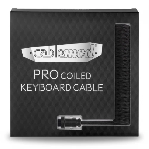Kabel do klawiatury CableMod Pro Coiled Cable Midnight Black (USB-C do USB-A) 1.5m