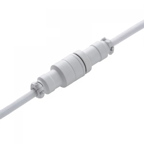 Kabel do klawiatury CableMod Pro Coiled Cable Glacier White (USB-C do USB-A) 1.5m