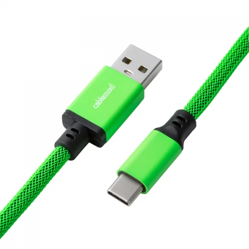Kabel do klawiatury CableMod Pro Coiled Cable Viper Green (USB-C do USB-A) 1.5m