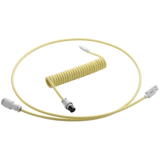Kabel do klawiatury CableMod Pro Coiled Cable Lemon Ice (USB-C do USB-A) 1.5m