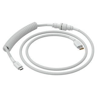 Kabel do klawiatury Glorious PC Gaming Race Coiled Cable Ghost White (USB-C do USB-A) 1.37m