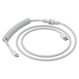 Kabel do klawiatury Glorious Coiled Cable Ghost White (USB-C do USB-A) 1.37m