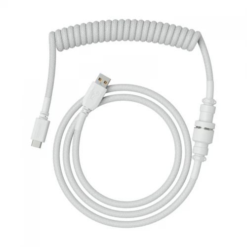 Kabel do klawiatury Glorious Coiled Cable Ghost White (USB-C do USB-A) 1.37m