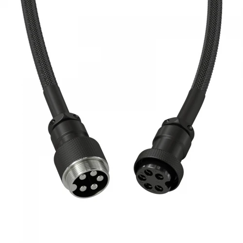 Kabel do klawiatury Glorious Coiled Cable Phantom Black (USB-C do USB-A) 1.37m