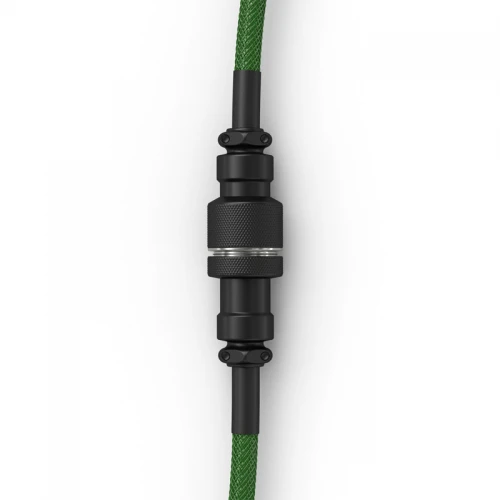 Kabel do klawiatury Glorious Coiled Cable Forest Green (USB-C do USB-A) 1.37m