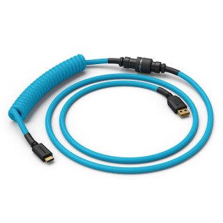 Kabel do klawiatury Glorious Coiled Cable Electric Blue (USB-C do USB-A) 1.37m