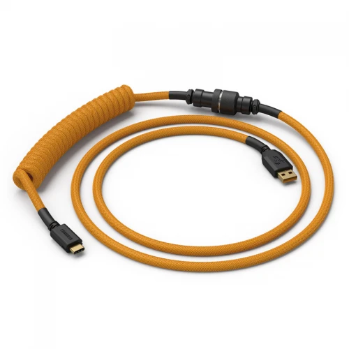 Kabel do klawiatury Glorious Coiled Cable Glorious Gold (USB-C do USB-A) 1.37m