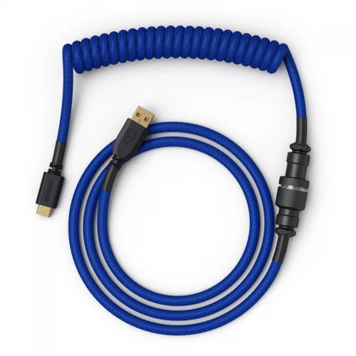 Kabel do klawiatury Glorious Coiled Cable Cobalt (USB-C do USB-A) 1.37m
