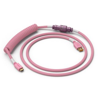 Kabel do klawiatury Glorious Coiled Cable Prism Pink (USB-C do USB-A) 1.37m