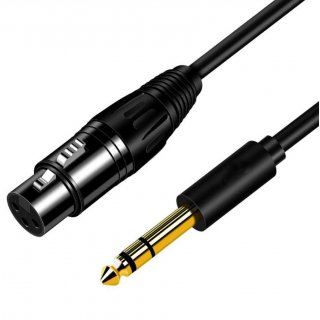 Kabel mikrofonowy XLR Żeński - Jack 6,35mm 3m