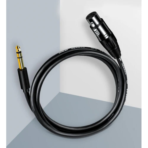 Kabel mikrofonowy XLR Żeński - Jack 6,35mm 3m