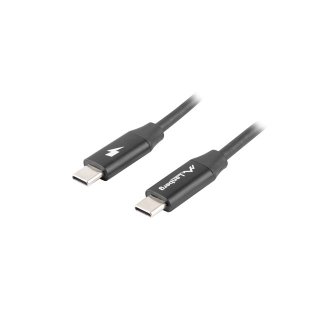 Kabel USB-C M/m 2.0 1.8m Czarny Premium Qc 4.0 Pd 60w Lanberg