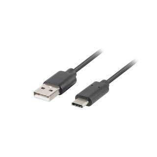 Kabel USB-c(m)->usb-a(m) 2.0 0.5m Czarny Lanberg