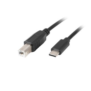 Kabel USB-c(m)->usb-b(m) 2.0 3m Czarny Ferryt Lanberg