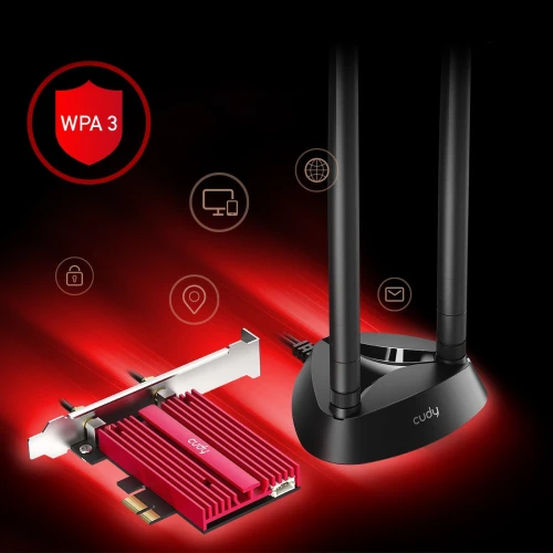 Karta sieciowa Cudy WE400 WiFi 6E 2,4GHz/5GHz PCI Express