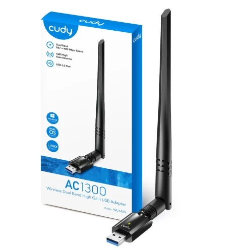 Karta sieciowa WiFi Cudy WU1400 2,4GHz/5GHz USB 3.0