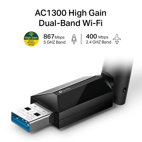 Karta sieciowa WiFi TP-LINK Archer T3U Plus USB AC1300