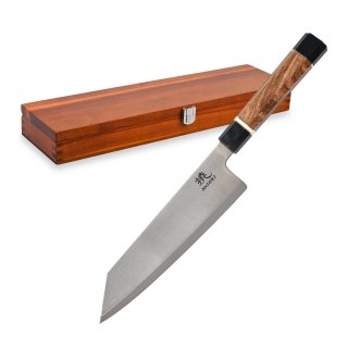 Klasyczny nóż szefa kuchni Shiori 撓 Nubari Sifu ze stali ZDP-189