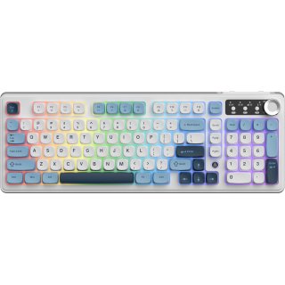 Klawiatura Ajazz AF98 PLUS RGB membranowa bezprzewodowa biała