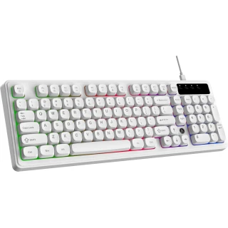 Klawiatura Ajazz AF98 Rainbow LED membranowa przewodowa biała