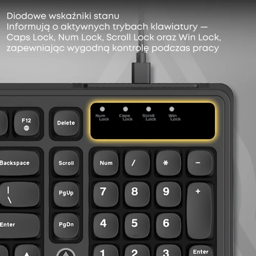 Klawiatura Ajazz AF98 Rainbow LED USB Membranowa Czarna