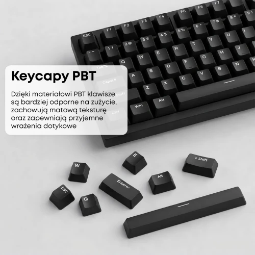 Klawiatura Ajazz AK820 RGB mechaniczna przewodowa czarna