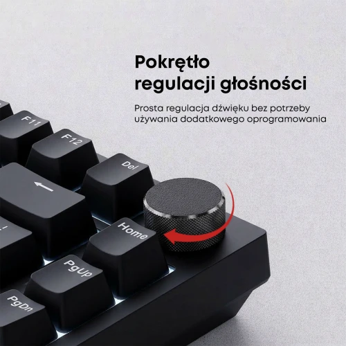 Klawiatura Ajazz AK820 RGB mechaniczna przewodowa czarna