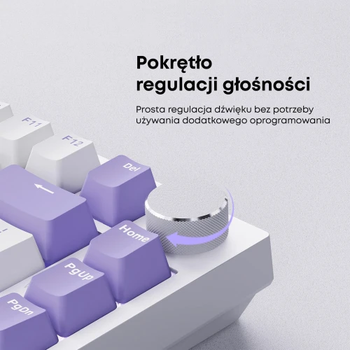 Klawiatura Ajazz AK820 RGB mechaniczna przewodowa biała