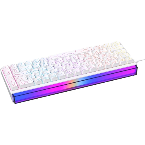 Klawiatura Ajazz NK68 mechaniczna przewodowa Rainbow LED biała