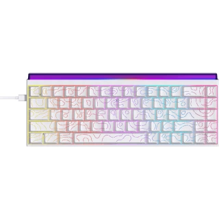 Klawiatura Ajazz NK68 mechaniczna przewodowa Rainbow LED biała