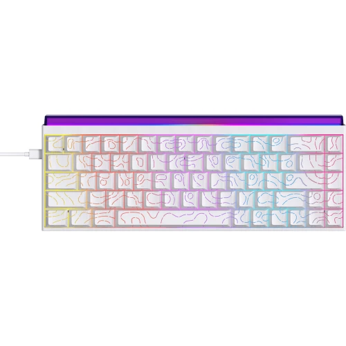 Klawiatura Ajazz NK68 mechaniczna przewodowa Rainbow LED biała