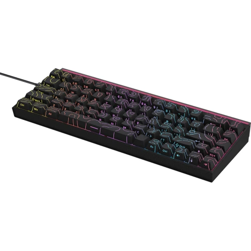 Klawiatura Ajazz NK68 mechaniczna przewodowa Rainbow LED czarna