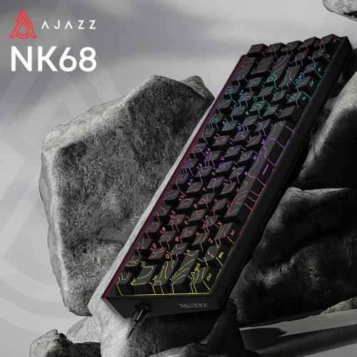 Klawiatura Ajazz NK68 mechaniczna przewodowa Rainbow LED czarna