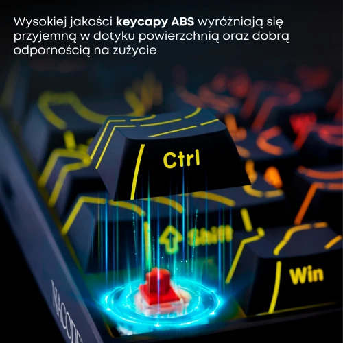 Klawiatura Ajazz NK68 mechaniczna przewodowa Rainbow LED czarna