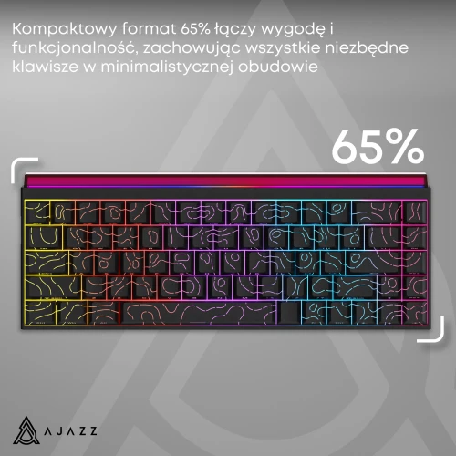Klawiatura Ajazz NK68 mechaniczna przewodowa Rainbow LED czarna
