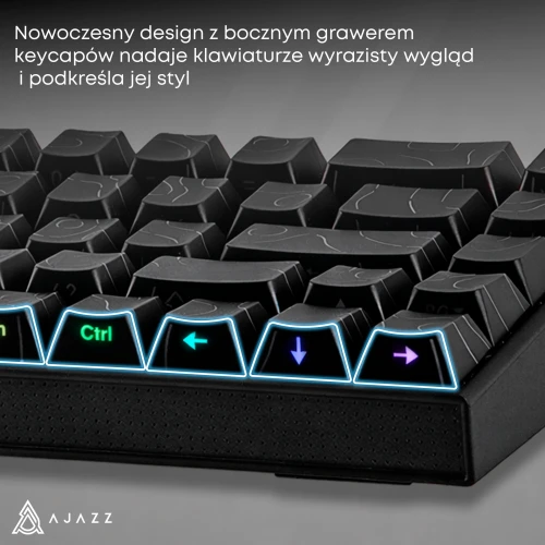 Klawiatura Ajazz NK68 mechaniczna przewodowa Rainbow LED czarna