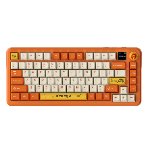 Klawiatura AK820 MAX Avocado Switch Orange-White Theme-RGB-With Screen