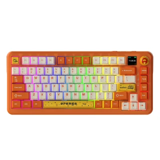 Klawiatura AK820 MAX PLUS RGB mechaniczna bezprzewodowa pomarańczowa