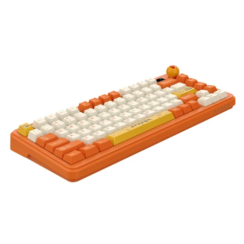 Klawiatura AK820 MAX PLUS RGB mechaniczna bezprzewodowa pomarańczowa