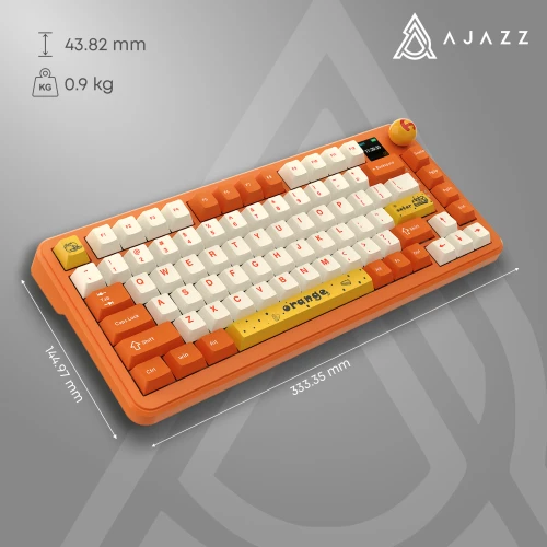 Klawiatura AK820 MAX PLUS RGB mechaniczna bezprzewodowa pomarańczowa