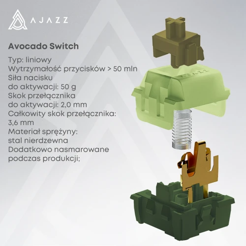 Klawiatura AK820 MAX PLUS RGB mechaniczna bezprzewodowa pomarańczowa