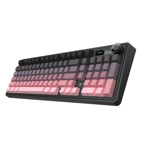 Klawiatura gamingowa mechaniczna AK980 Gift Switch-V2-Pink-Gradient-Model-With-Screen RGB