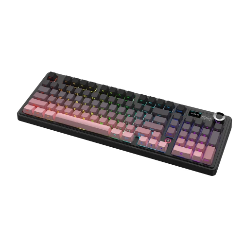 Klawiatura gamingowa mechaniczna AK980 Gift Switch-V2-Pink-Gradient-Model-With-Screen RGB