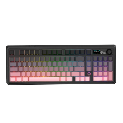 Klawiatura gamingowa mechaniczna AK980 Gift Switch-V2-Pink-Gradient-Model-With-Screen RGB