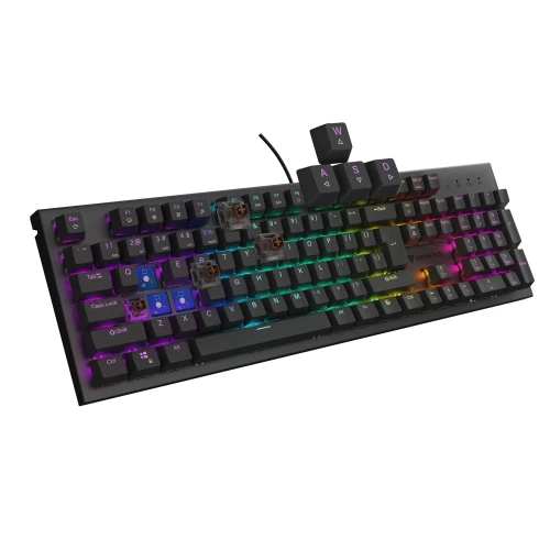 Klawiatura Genesis Thor 303 RGB Outemu Brown Black Full-Size 